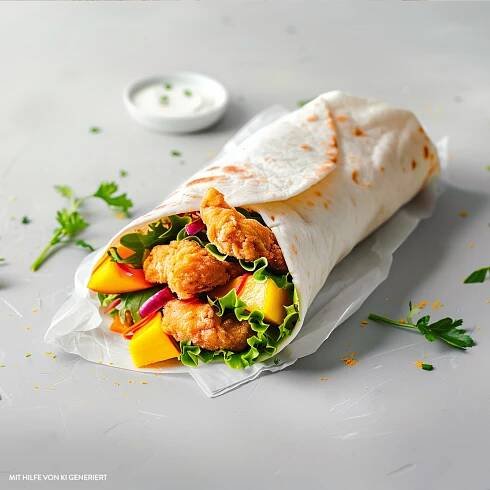 Hähnchen-Mango-Wrap