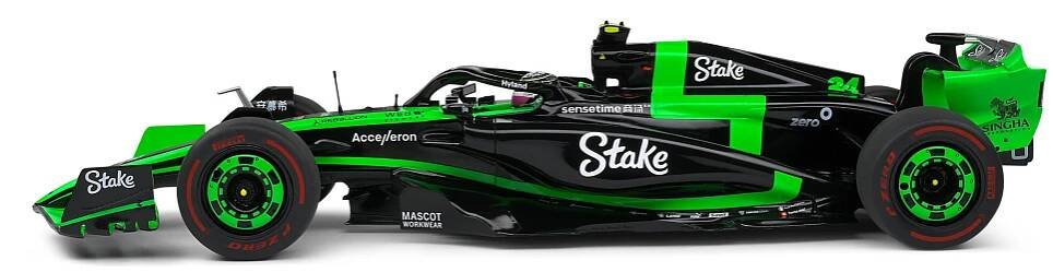 Sauber F1 Team Stake Kick C44 #24 Z.Guanyu Bahrain GP 2024 1:18 Solido