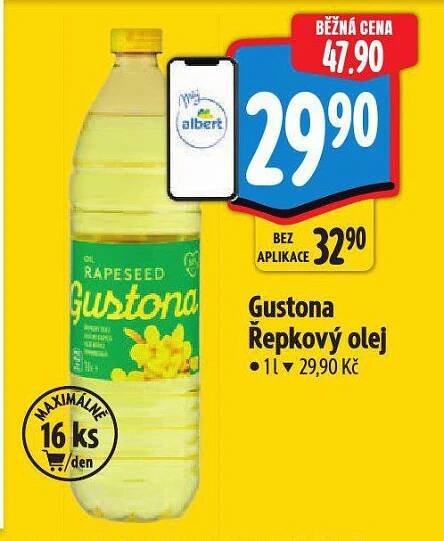 GUSTONA ŘEPKOVÝ OLEJ