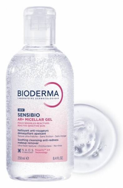 Sensibio AR+ Micelární gel | Dermatologický micelární gel proti začervenání se zklidňujícími účinky již ve fázi čištění.