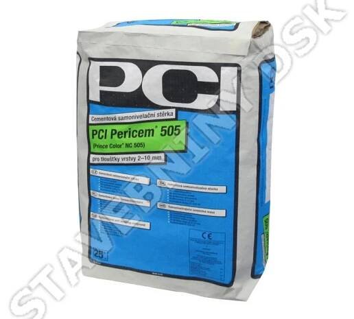 BASF-PCI Pericem 505 20 Mpa, 25 kg - samonivelační cementová stěrka pro tl. vrstvy 2-10 mm, pochozí po 10 hod.