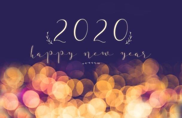 2024 šťastný nový rok s nočním boken pozadí, vánoční přání — Stock obrázek