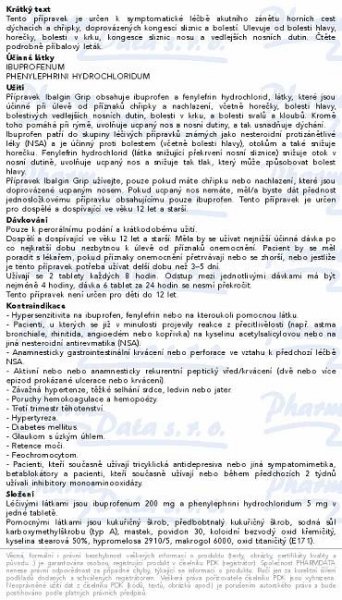 Ibalgin Grip 200mg/5mg tbl.flm.24 | Lékárny IPC