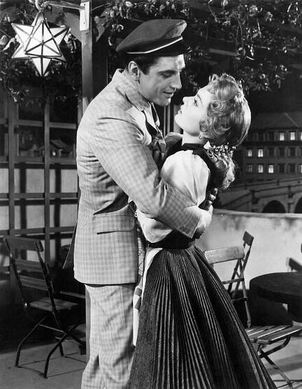 Edmund Purdom And Ann Blyth On The Set Of &Amp;Quot;The Student Prince&Amp;Quot;, 1954.