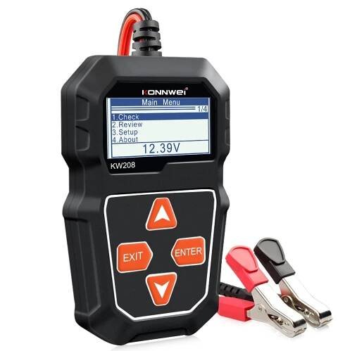 KONNWEI KW208 Car Battery Tester 12V 100 to 2000CCA Cranking Charging Circut Tester Battery Analyzer 12 Volts Battery Tools