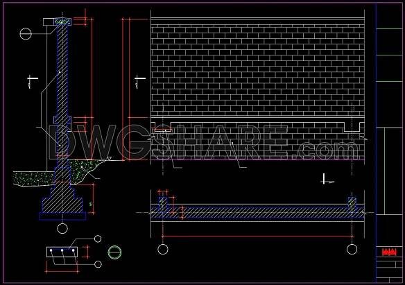 110.Gate and Fence DWG With Detailing For Free Download