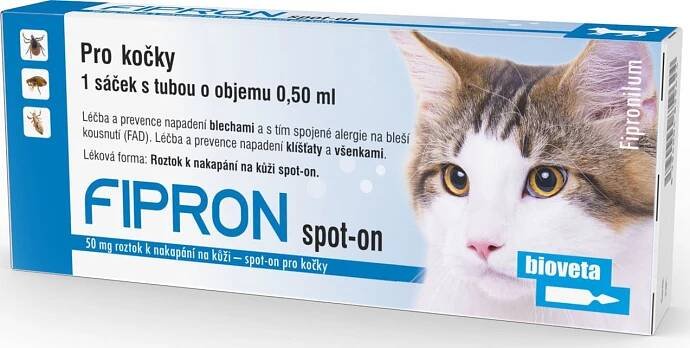 Bioveta Fipron Spot-On pro kočky 1x 0,5 ml od 68 Kč