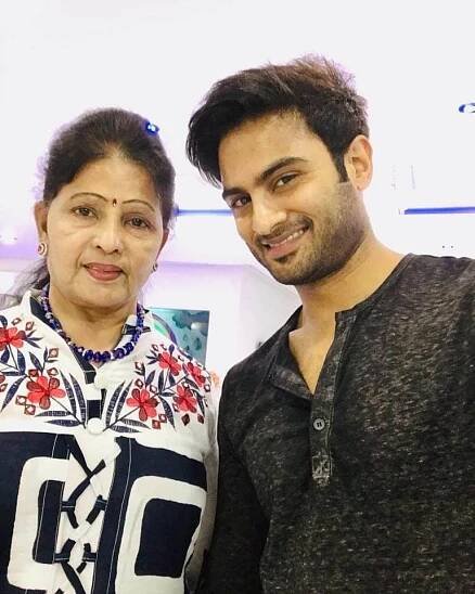 Sudheer Babu with his Mother Posani Rani
