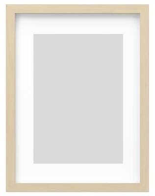 Rám RÖDALM, světlé dřevo, obdélník, minimalistický design, s matkou.