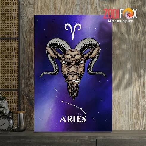 nice Aries Art Symbol Canvas signs of the zodiac gifts – ARIES0019