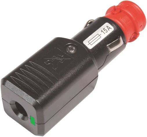 ProCar Univerzální zástrčka NG 15 A LED s odlehčením tahu s pojistkou, 12-24 V Proudová zatížitelnost (max.)=15 A 12 V, 24 V