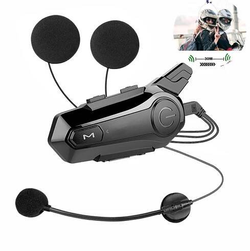 Motocyklové handsfree Bluetooth helma sluchátka Stereo sluchátka s mikrofonem pro mobilní telefon GPS MP3 hudební reproduktor
