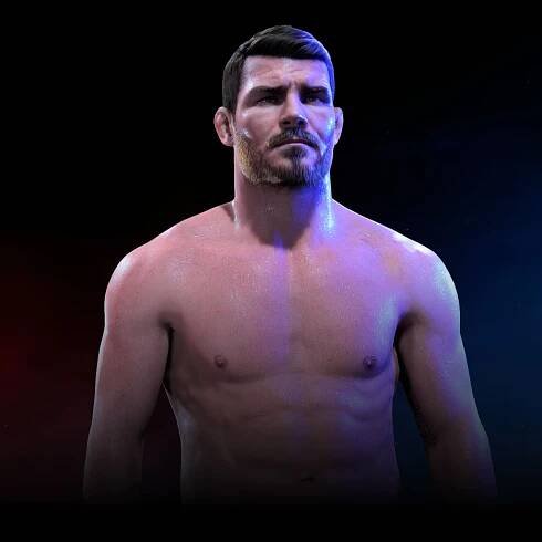 Alter Egos series "European Elites" fighter Michael Bisping in front of a dark background.