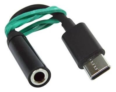 Redukce - adaptér USB-C na JACK 3.5 mm pro sluchátka - černý
