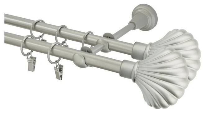 HEBR Garnýž Mušle Double matná stříbrná dvojitá 240 cm od 737 Kč - Heureka.cz