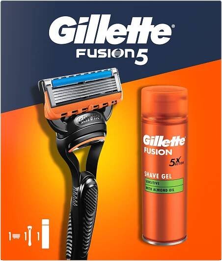 Dárková sada Gillette Fusion Razor + gel na holení