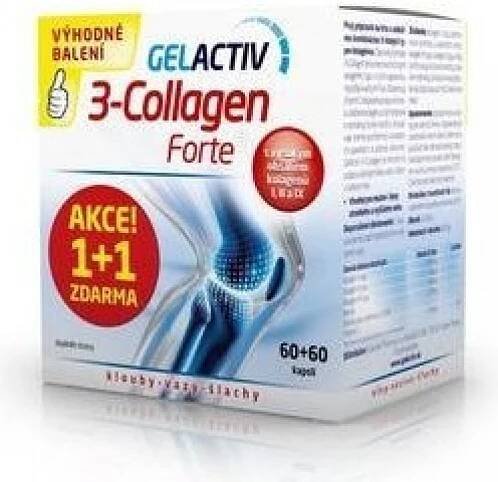 Gelactiv 3-Collagen Forte 60+60 kapslí
