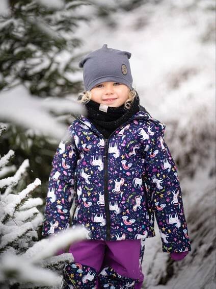 Unuo, Dětská zimní bunda Snow, Jednorožci - Unuo - Zimní bundy - Bundy, Dětské oblečení - Modadeti.cz - Vše pro děti