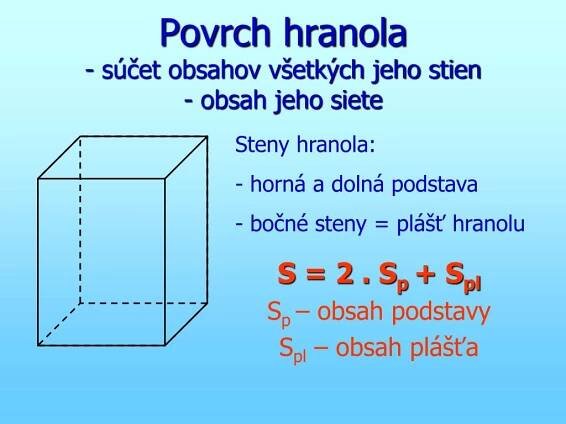 PPT - Kolmé hranoly, ich objem a povrch PowerPoint Presentation, free ...