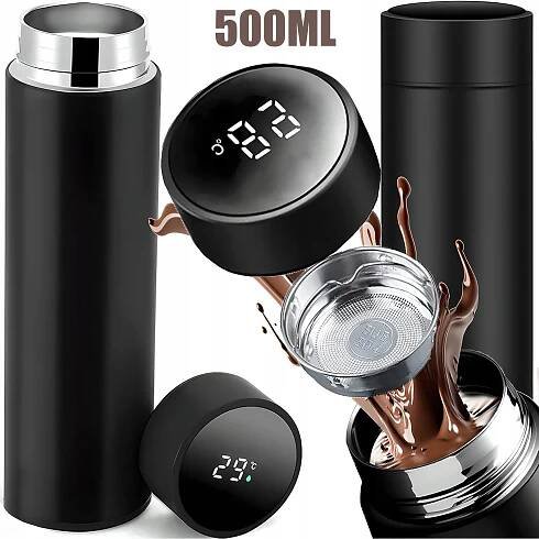 TERMOSKA S LCD DISPLEJEM TEPLOTY 500 ML CHYTRÁ LÁHEV NA VODU