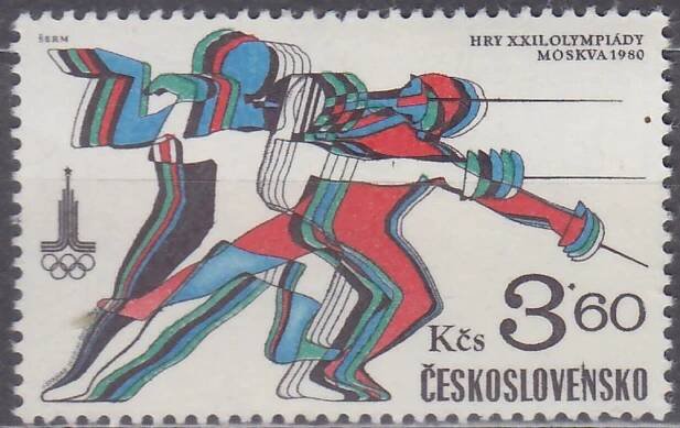 OLYMPIÁDA 1980 č.: 2421 - DESKOVÁ VADA DV22/1 - **svěží**