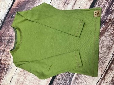 Dětský komplet tričko dl.r. + legíny ZM Basic bambus - mechově zelený