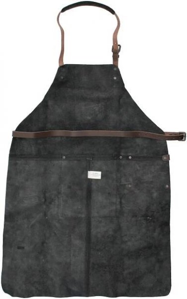 Old West Kožená zástěra pro milovníky grilování 83 cm černá