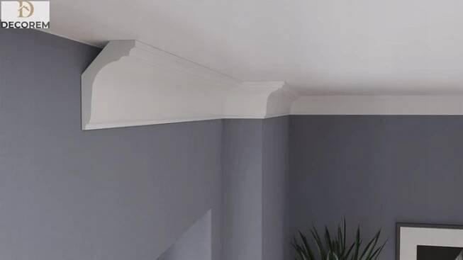 Stropní lišta 2 m DLP7 10 cm x 7 cm, ozdobná stropní fazeta