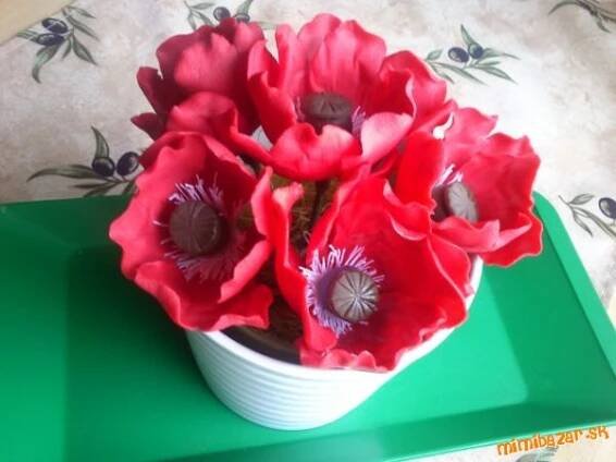 Sugar flowers vlčí mak magnolia pivonia popy tulipány slnečnice a ...