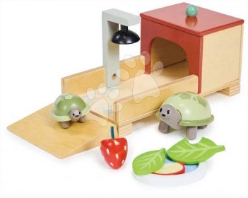 Dřevěné domky pro panenky - Dřevěný domeček pro želvy Tortoise Pet Set Tender Leaf Toys s 2 figurkami a doplňky_1