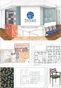 Interior Focused + Graphic Minded - Hand Renderings