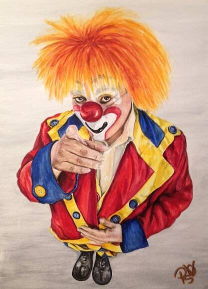 Watercolor Clown 19 Final B