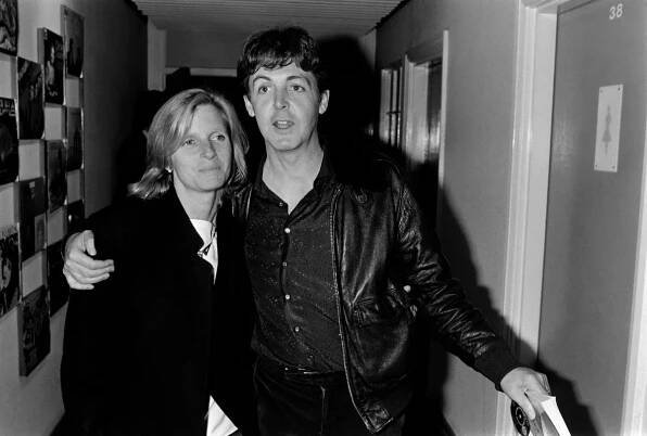 Paul (R) And Linda McCartney