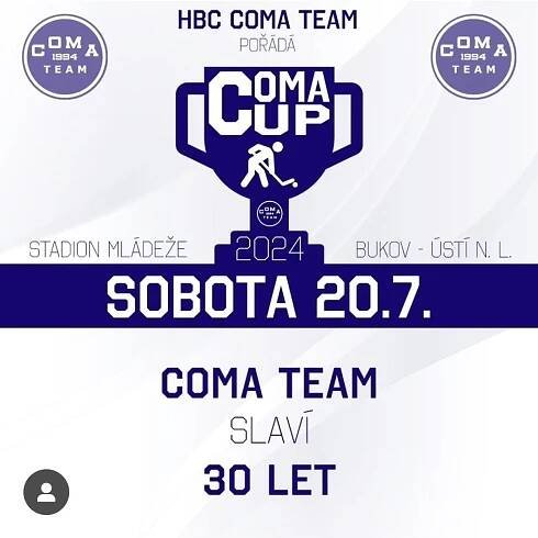 Hokejbalový turnaj Coma Cup 2024 pomáhá! Coma navíc slaví 30 let od založení | Hokejbal.cz