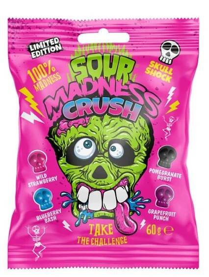 Sour Madness Crush Pink Bonbóny 60g
