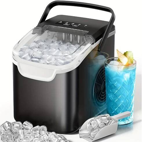 35lbs/Day * Ice Makers Or 26lbs/Day Bullet Ice, Pebble/Bullet Ice Maker Machine, * Operation, Self-Cleaning, Ice Basket And Scoop, Pellet