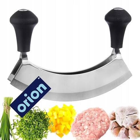 Sekáček NŮŽ NA BYLINKY zeleniny sekacích ořechů s dvojitou čepelí kolébka Váha výrobku včetně jednotkového obalu 0.224 kg
