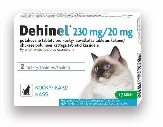 Dehinel pro kočky 230 mg/20 mg 2 tablety