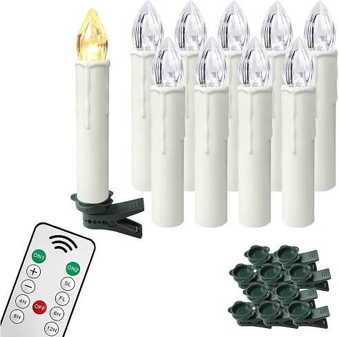 YARDIN LED svíčky osvětlení vánočního stromku na baterie s Obrázek produktu 