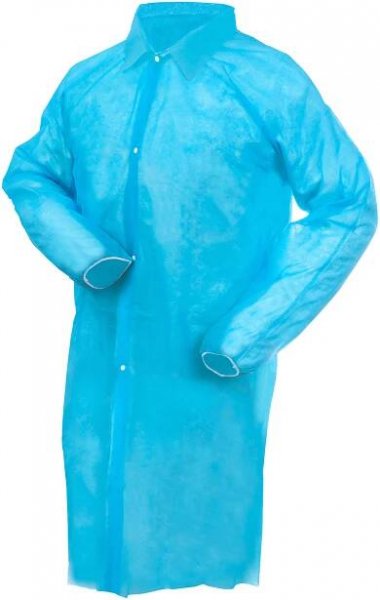 Jednor. plášť PP, vel. XL, modrý, druk