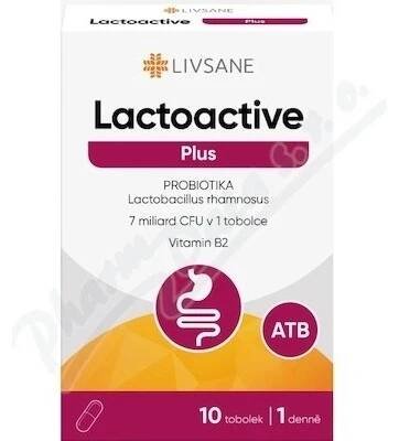 Livsane Lactoactive Plus probiotika vit. B2 10 kapslí