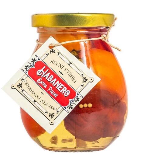 Nakládané feferonky Habanero, extra pálivé, Bouda 1883, 180 g