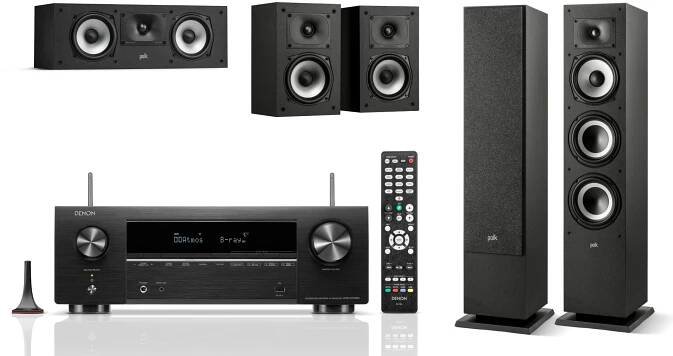Denon AVR-X1700H + Polk Monitor XT60 (pár) + Polk Monitor XT15 + Polk Monitor XT30