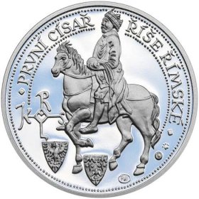 Karel I. Veliký - 1200. výročí úmrtí stříbro patina