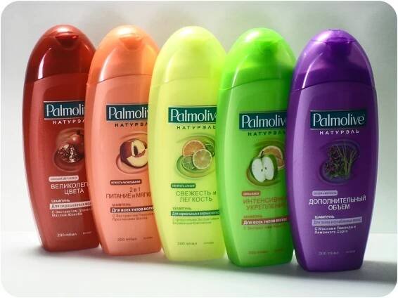 Shampoo Palmolive (17 fotografií): Jablko a citrusy, Síla a lesk, Muži, recenze