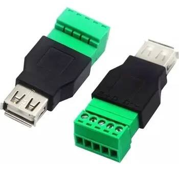 Datové redukce Redukce USB samice na svorkovnici