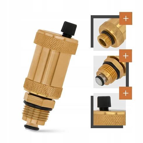 Odvzdušňovač radiátoru Automatický vertikální 1/2'' odvzdušňovací ventil EAN (GTIN) 5905261500304