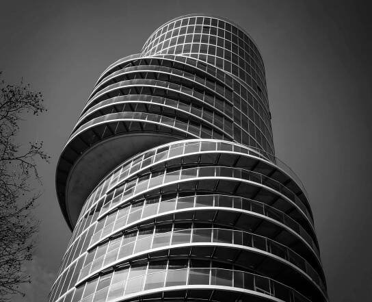 Bezplatný obrázek: moderní, monochromatický, architektura, okno, tower, urban, města, města