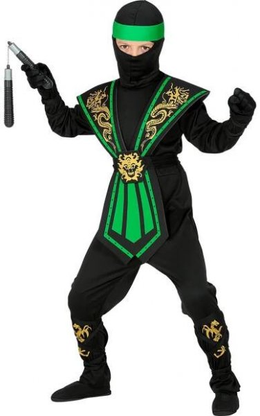 Chlapecký kostým ninja, zelený | 4lol.cz