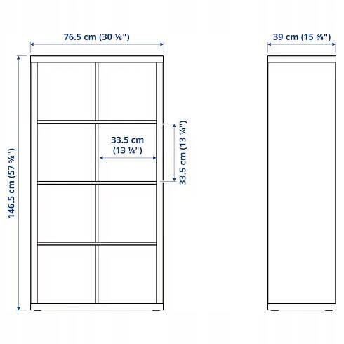 IKEA KALLAX Regál se 2 dveřmi/s 2 vložkami a policí, bílý, 147 x 77 cm Značka IKEA